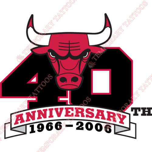 Chicago Bulls Customize Temporary Tattoos Stickers NO.937